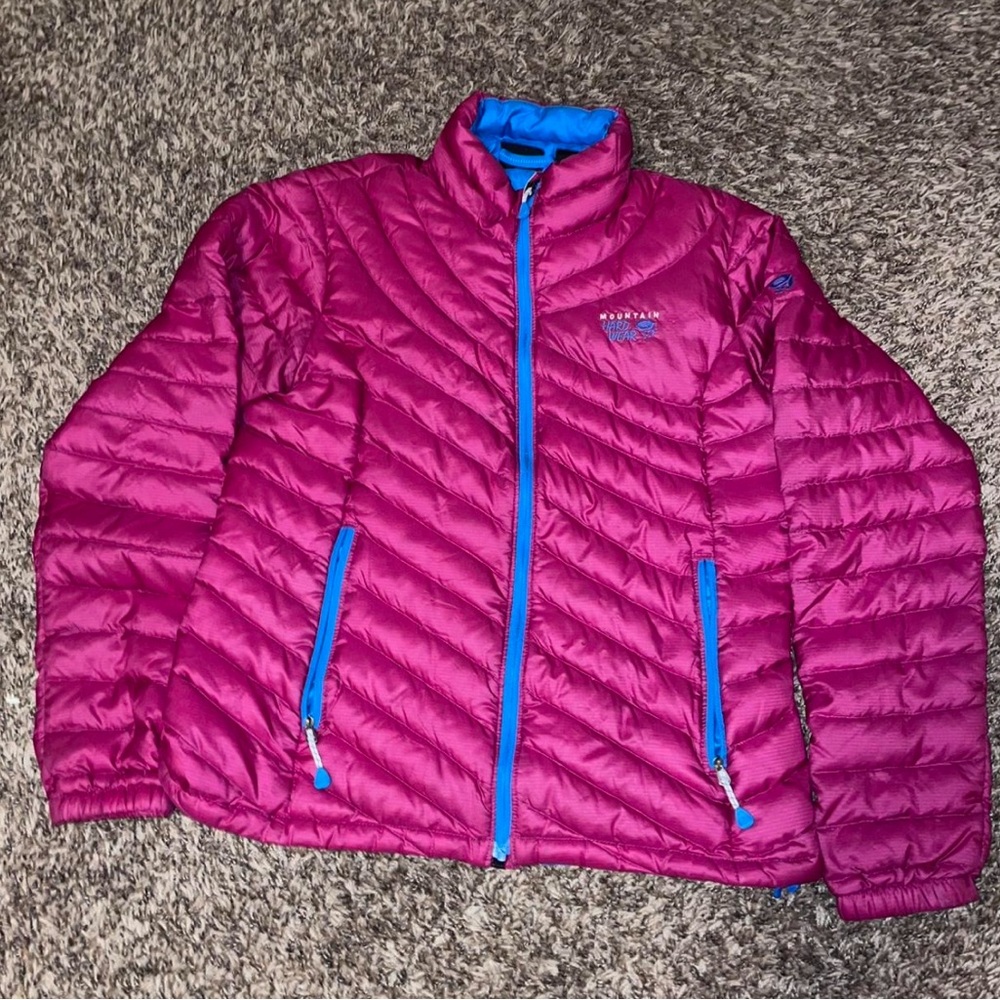 Mountain Hardwear Pink and Blue Puffer Jacket